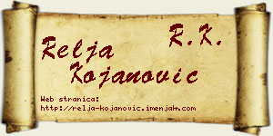 Relja Kojanović vizit kartica